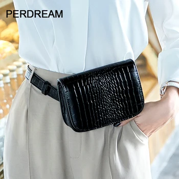 

Mini belt belt bag ladies new wave ins wild crocodile pattern chest bag fashion belt mobile phone compact bag