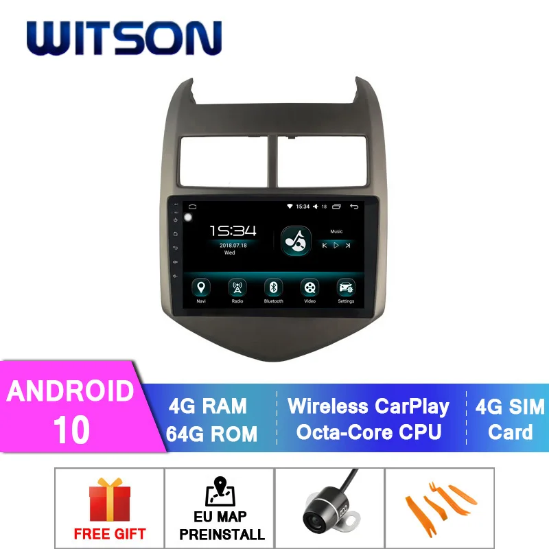 WITSON Android 10 0 4 + 64 ГБ 9 &quotавтомобильный DVD GPS для CHEVROLET AVEO 2010-2015 автомобильный аудио