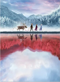 

5x7ft New Frozen Anna Princess Queen Olaf Elsa Winter Wonderland Custom Photo Studio Background Backdrop Vinyl 220cm X 150cm