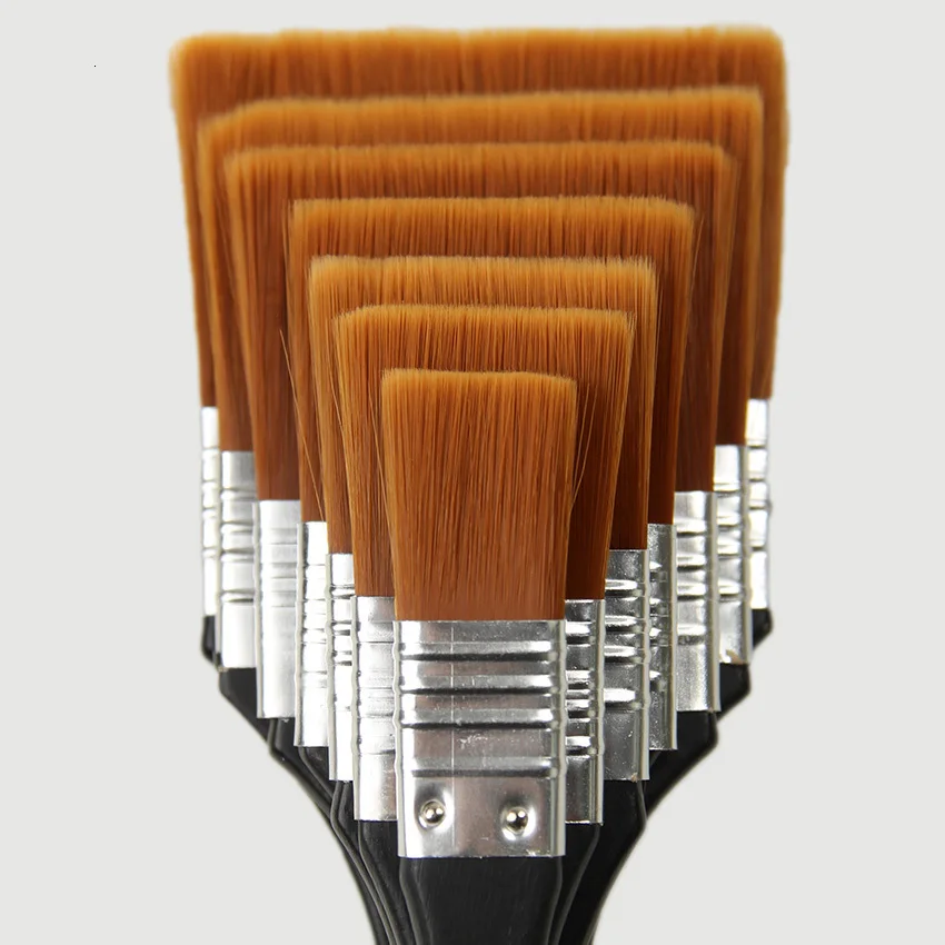 7-Styles-Watercolor-Oil-Art-Paint-Brush-Nylon-Hair-Painting-Art-Brush-Easy-To-Clean-Wooden