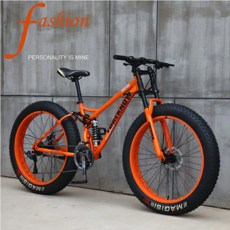 Multi-speed 24inch Beach Snow Bike Adult Extra wide 4.0 Large Tire Mountain Bike Male Female Cycling Students Bicycle