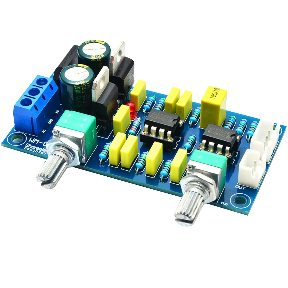 

Professional Practical Volume Adjustment Replacement Pre-Amplifier Subwoofer Dual Power Bass Durable Filter Board Low Pass Audio
