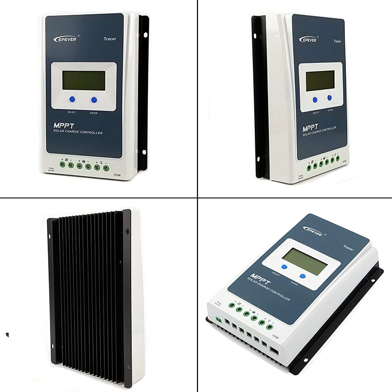 EPever MPPT 40A/30A/20A/10A контроллер солнечного заряда черный-легкий ЖК-солнечный регулятор для 12 В 24 В свинцово-кислотная литиевая-ионная батарея