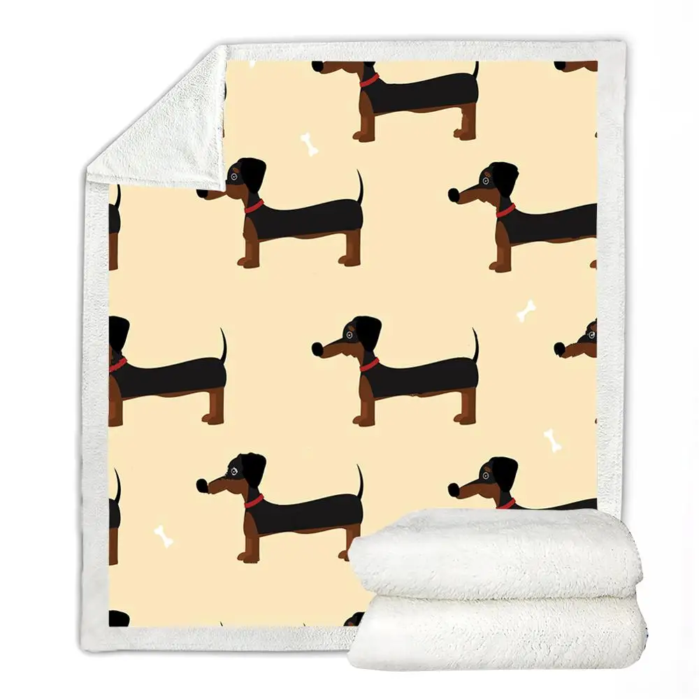 Покрывало для таксы желтое флисовое покрывало из шерпы собак детское пушистое