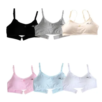 

Teen Girls Bra Soft Underwear Padded Cotton Bra Young Girls for Yoga Sports Running Breathable Bra for 12-18Years