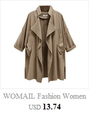 WOMAIL парка, кардиган, шерстяное Женское пальто, Осень-зима, тонкое, двубортное, длинное пальто на пуговицах, популярное, шерстяное, однотонное пальто