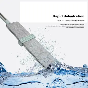 

New Labor Saving Cloth Flat Mop Microfiber Hand-free Washing Cleaning Automatic Rebound Tools for Household Kitchen Cleaning