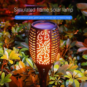 

LED Solar Flame Lamp Outdoor Torch Lights Waterproof Landscape Flame Light Courtyard Path Lighting Torch Outdoor Spotlight