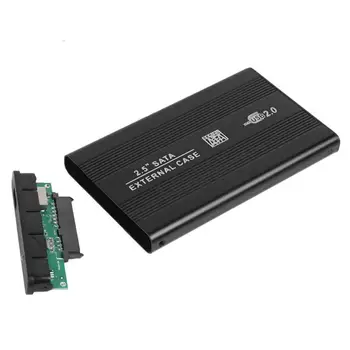 

2.5 inch External Hard Drive Enclosure Aluminum Alloy Portable Supporting Hot Swap 480MBPS SATA USB2.0 Hard Disk Case