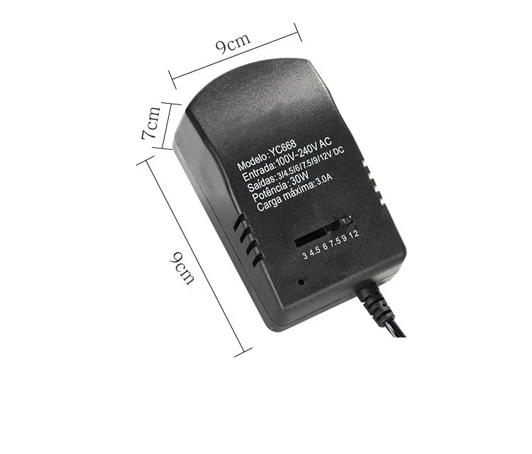 Adattatore di alimentazione regolabile, adattatore universale 3 V-24 V, 5 A, 120 W, adattatore di alimentazione regolabile, AC/DC 100 V-240 V con indicatore di tensione LED e 14 connettori DC, per