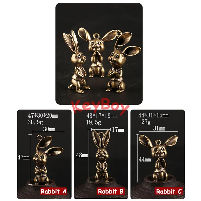 Cute Rabbits Key Rings Pendants (5)