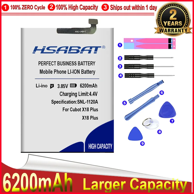 HSABAT 0 цикл 6200 мАч аккумулятор для Cubot x18 plus X19 P20 высококачественные батареи |