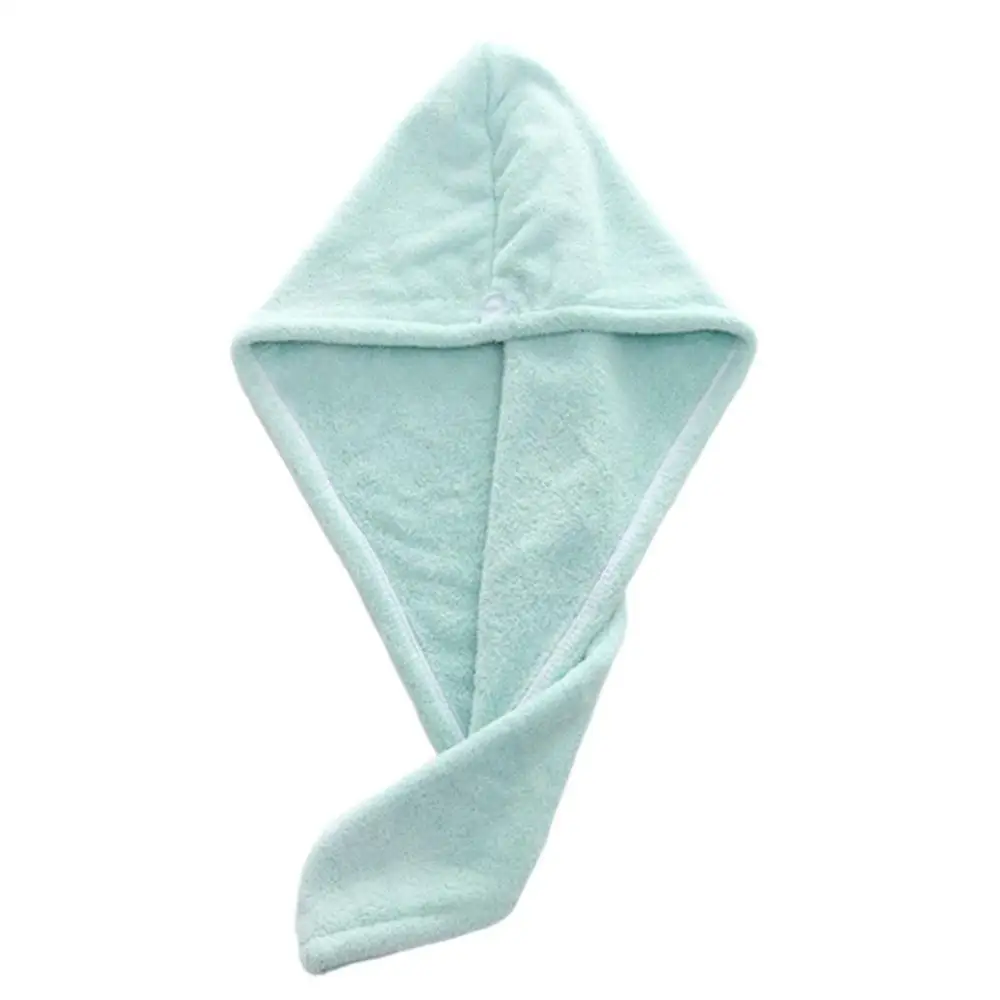 Волшебное быстросохнущее полотенце из микрофибры для волос 25 см x 65 см, банная обертка, шапка, быстрая Шапка-тюрбан, сухая - Цвет: Зеленый