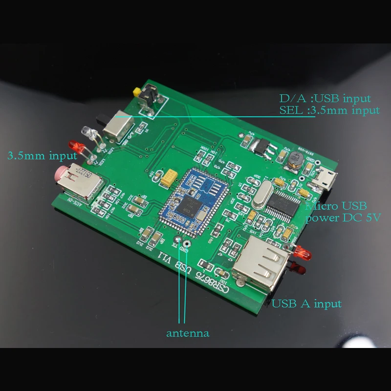 Hifi CSR8675 Bluetooth 5,0 пусковая установка для Декодер Усилитель Поддержка s Aptx HD Поддержка USB для ноутбука 3,5 мм вход