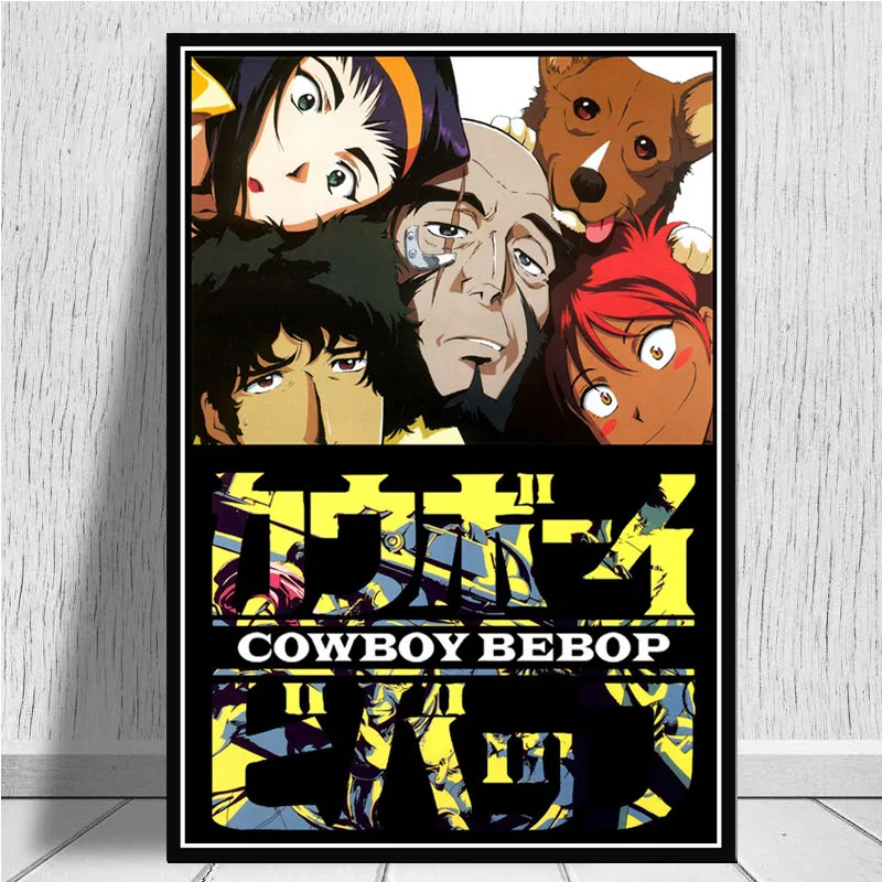 NT319 подарок для детей ковбой Bebop Japam Аниме Комикс плакат печать маслом холст настенная Картина декор для гостиной дома комнаты - Цвет: Красный