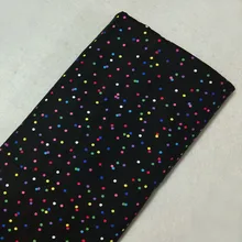 Изящная черная цветная хлопковая ткань с принтом в горошек, 50x105 см, Лоскутная Ткань в горошек для платьев, вечерние украшения для дома
