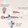 Baby Pacifier Chain Elephant Wooden Clip Geometric Crochet Beads Bag Wood Teether Tiny Rod Dummy Clips Baby Pacifier Holder 4