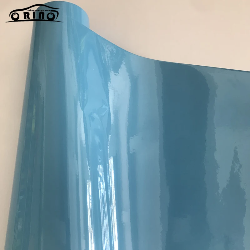 Light Blue Gloss Vinyl Wrap Sticker-3