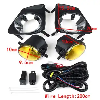

Car Halogen Fog Light For Toyota Corolla 2011 2012 2013 Foglight Car Front Bumper 12v Amber Glass Headlight Bulb Wire and Switch
