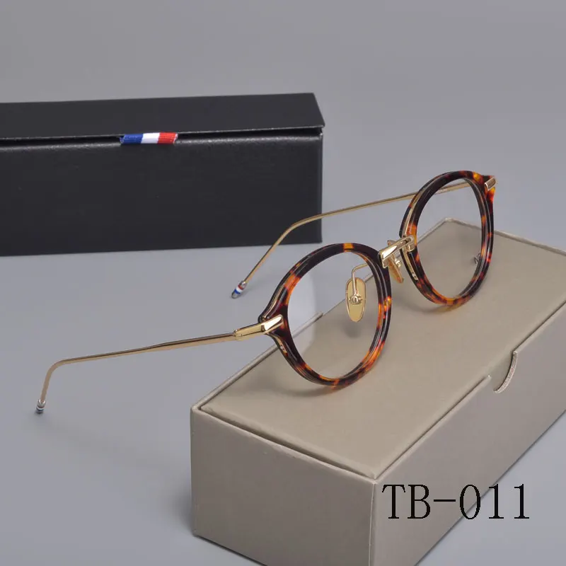 

New York Brand Thom Optical Eyeglasses Frames TB011 Anti Blue Lens Myopia Prescription Eyewear Frames Women Men with Luxury Case