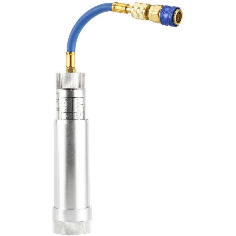 A/C Oil and Dye Injector with Snap Quick Coupler, 2 OZ Hand Turn Screw in Air Conditioning Coolant Filling Tube|Air-conditioning Installation| - AliExpress