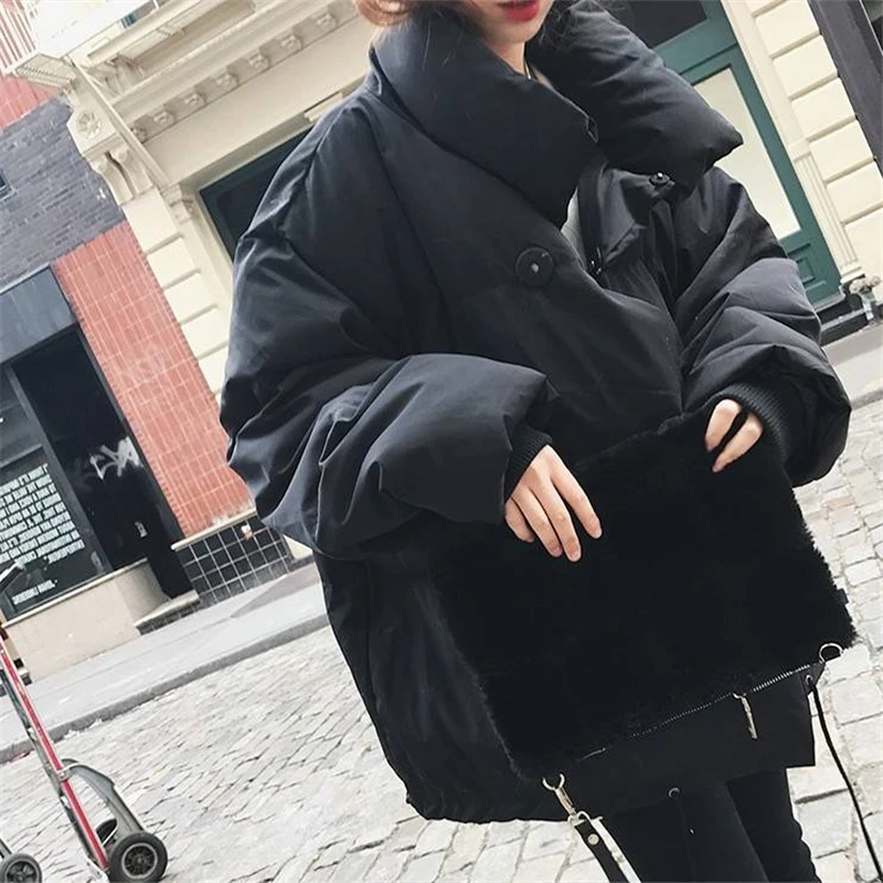 Ms. Parker пальто Корейская версия шикарного зимнего пальто со стоячим воротником женское теплое хлопковое пальто Parker с подкладкой Женское пальто