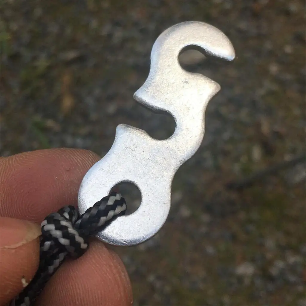 10x Silver Aluminum Tent Awning Guyline Runner Lock Rope Tightener Tensioner 10x Silver Aluminum Tent Awning Guyline Runner Lock Rope Tightener Tensioner