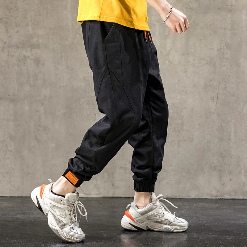 Single Road Mens Harem Pants Men Fashion 2021 Baggy Cotton Hip Hop Joggers Japanese Streetwear Trousers Male Cargo Pants For Men harem jeans