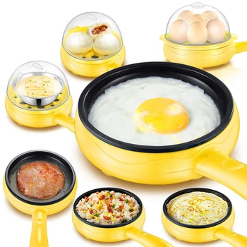 

Fried Eggs Artifact Non-Stick Electric Breakfast Machine Egg Inserted Cooker Food Steamer Steak Frying Double-layer Electric Pan