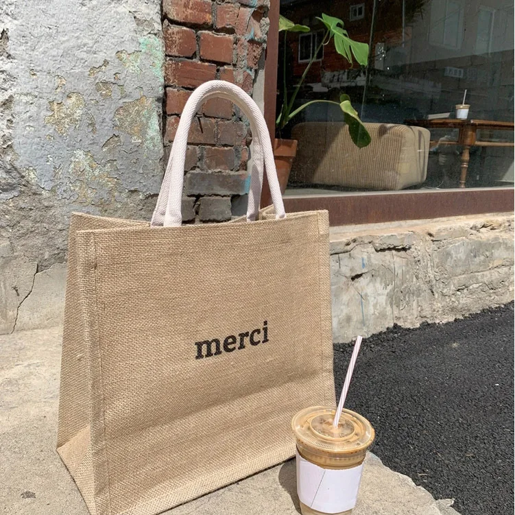 Южная Корея Dongdaemun ручная льняная упаковка летняя новая стильная модная соломенная сумка для покупок большая сумка