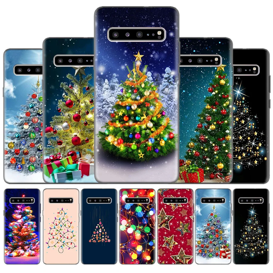

Silicone Case For Samsung Galaxy S10 S10e 5G S9 S8 S7 Edge M40 M30 M20 M10 J8 J6 J4 Plus 2018 Cover Merry Christmas tree