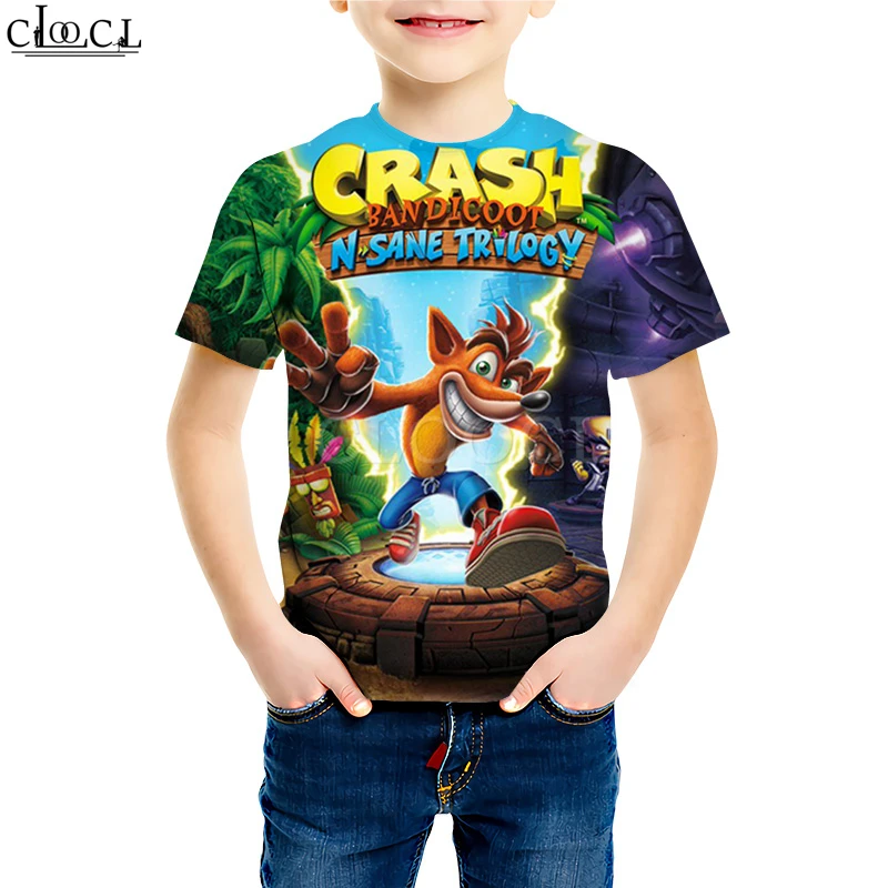 Детские футболки для мальчиков и девочек с 3D принтом, классические футболки с рисунком из аниме, повседневные топы для малышей - Цвет: Kids T shirt 6