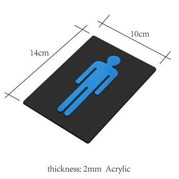 

Men & Women Restroom sign, Toilet Sign. 2mm Acrylic
