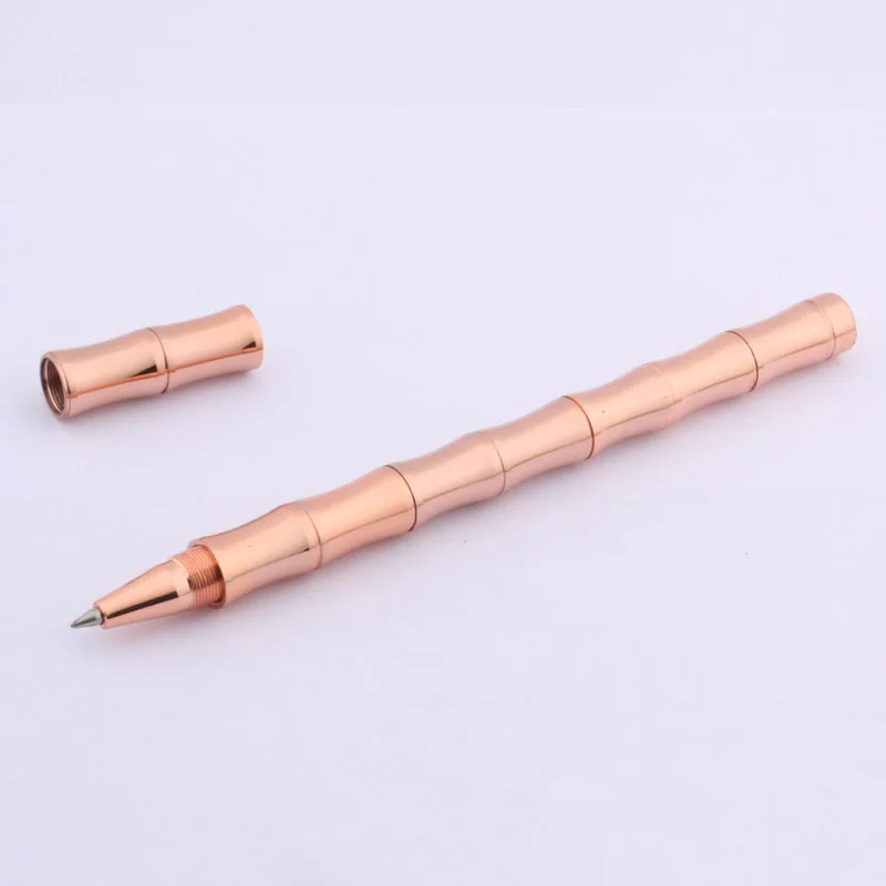 rose golden Бамбуковый фестиваль латунный лакированный с золотой серебряной розовой золотой отделкой роллербол ручка - Цвет: rose golden
