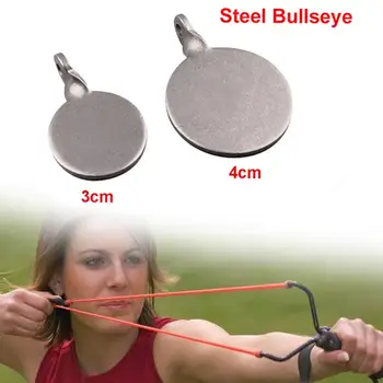 

Portable 3/4cm Silver Camp Outdoor Games Metal Catapult Target Metal Hanging Target Hunter Shooting Range Metal Target