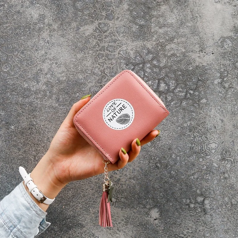 

Graffiti wallet ladies coin purse short zipper coin purse cute fashion small fresh Korean version of the new mini