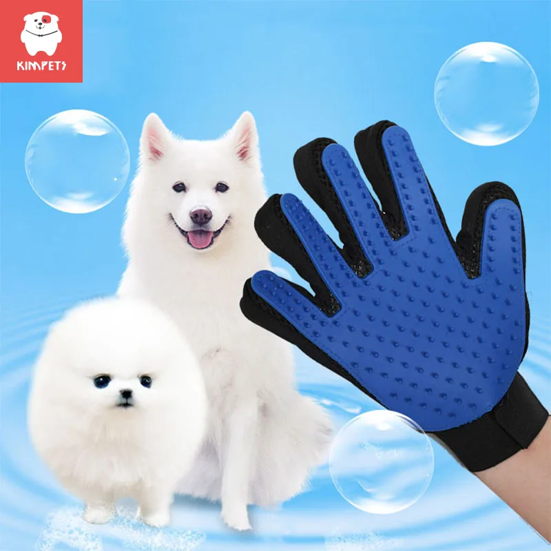 KIMPETS Cat Grooming Glove For Cat Wool Glove Pet Hair Deshedding Brush