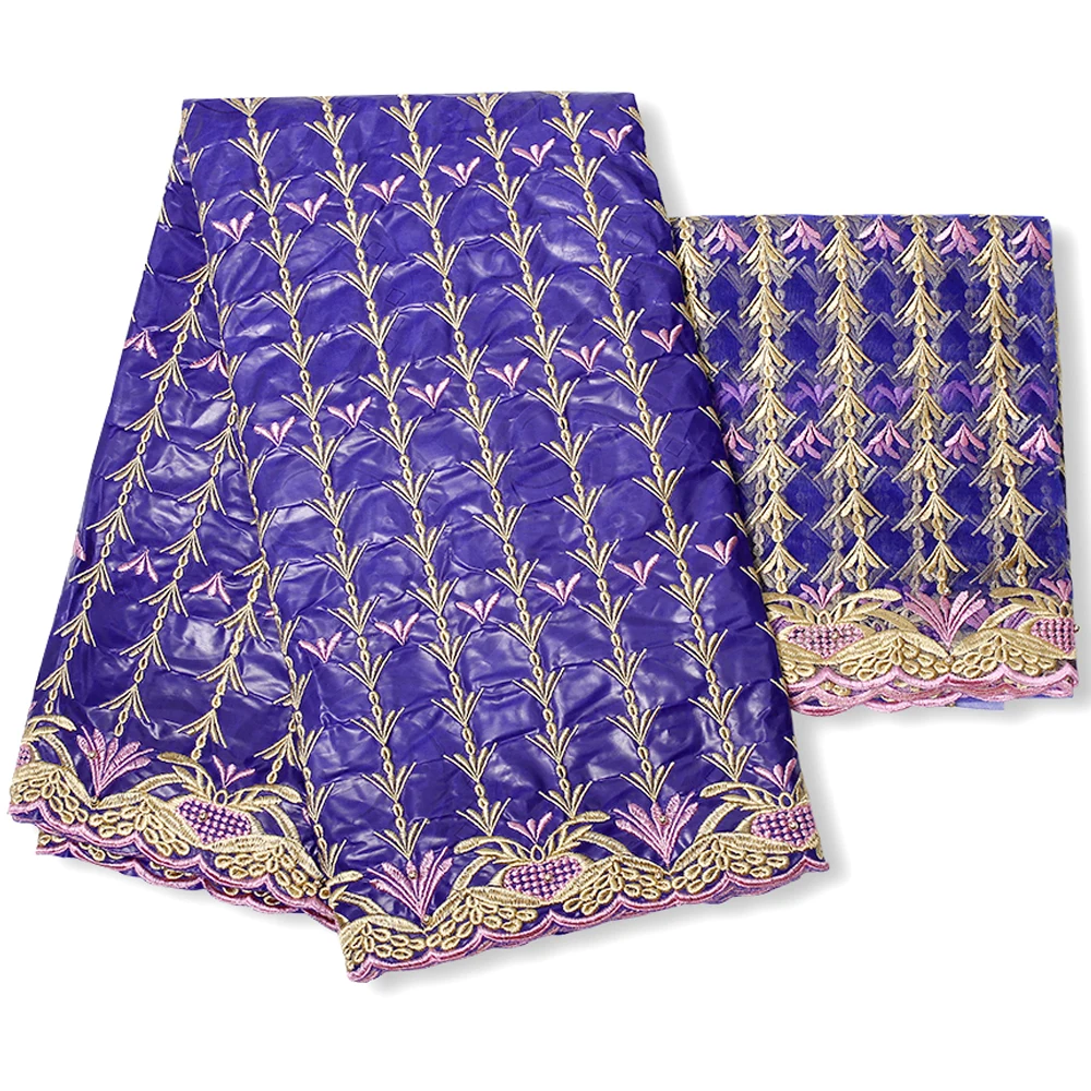 

Guinea Brocade Fabric Rich Bazin Tissues 2022 New Arrival Atiku Fabrics Tussu Africain Embroidery Dresses Materials 5+2yards/lot