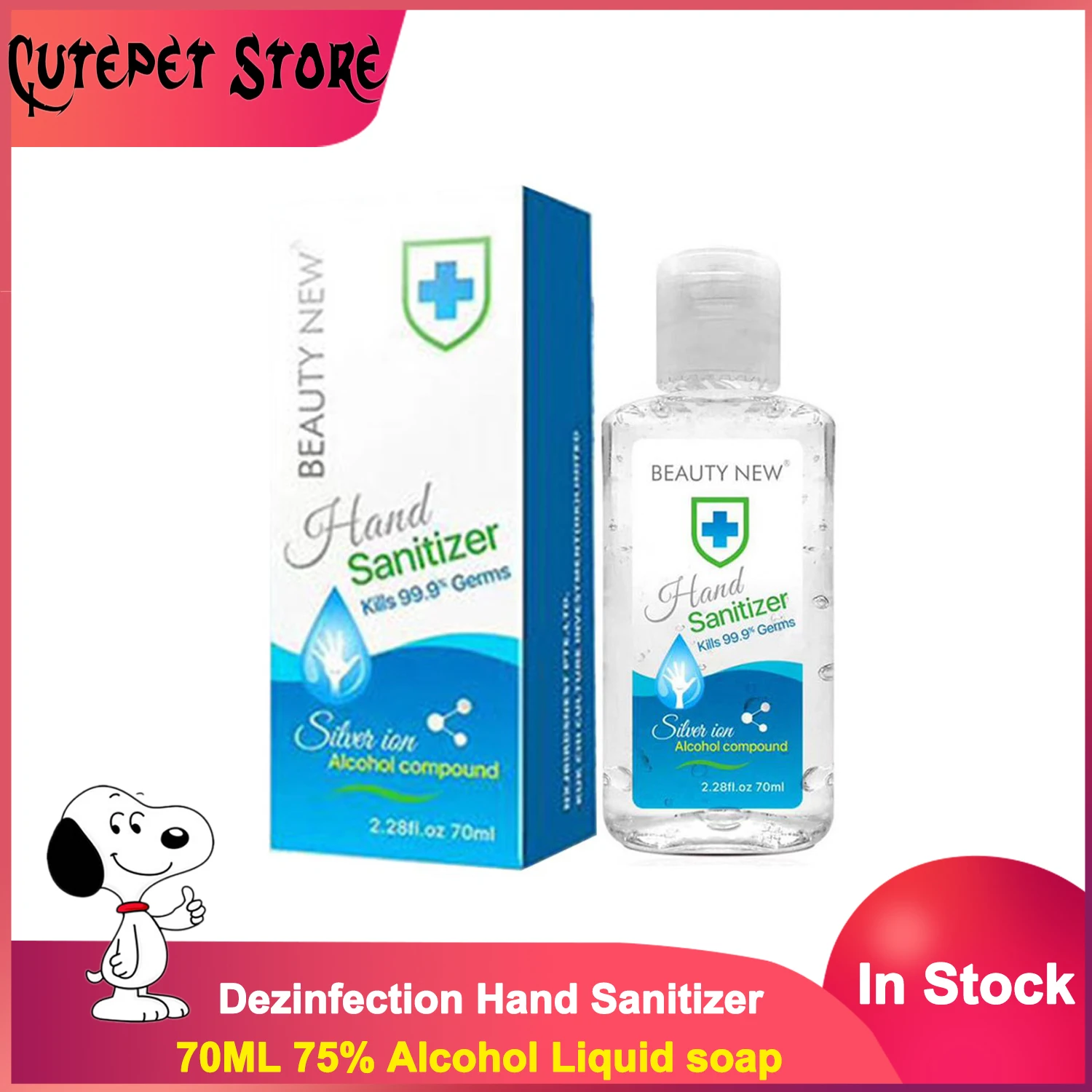 

Dezinfection Hand Sanitizer Disinfection Gel In Stock Prevent Bacteria Disposable 70ml Portable Travel Outdoor Hand Cleaning
