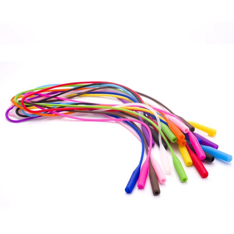 1 шт., яркие цвета, эластичные силиконовые ремни для очков, цепочка для солнцезащитных очков, спортивные противоскользящие веревки для очков