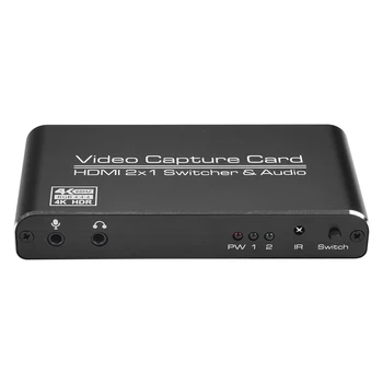

HDMI to USB3.0 Video Capture Card 4K 60Hz Game Streaming Live Recorder Box 2x1 Dongle Recorder HDMI Capture Card Dropshipping