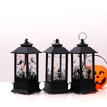 Хэллоуин Винтаж тыквенный замок светильник подвесные украшения для вечеринки светодиодный фонарь домашний сад E2S