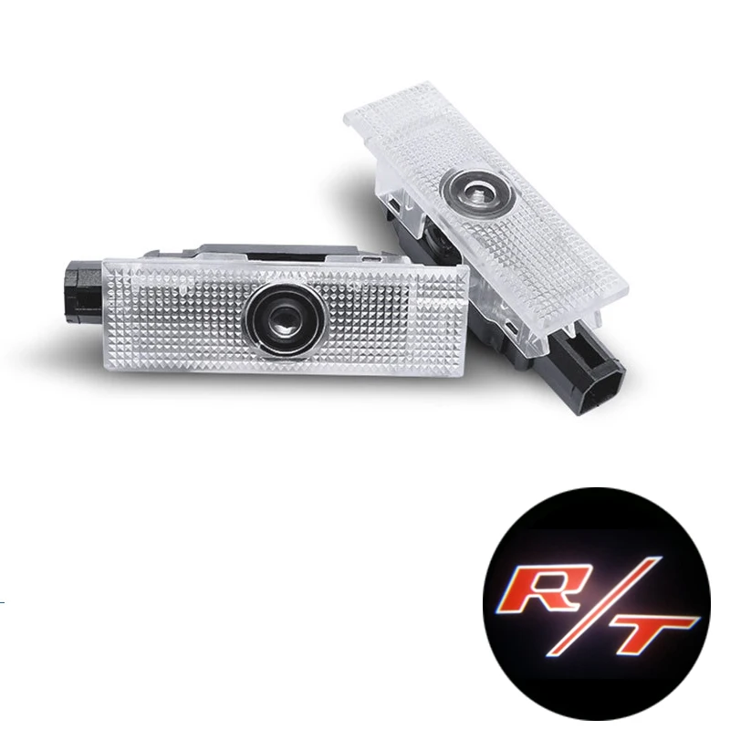 White 2 шт. светильник для проектора с логотипом для Dodge Ram 1500 Joury caliber Durango Caravan caliber charger Challenger SRT R/T Cat Автомобильный Дверной светильник - Emitting Color: White