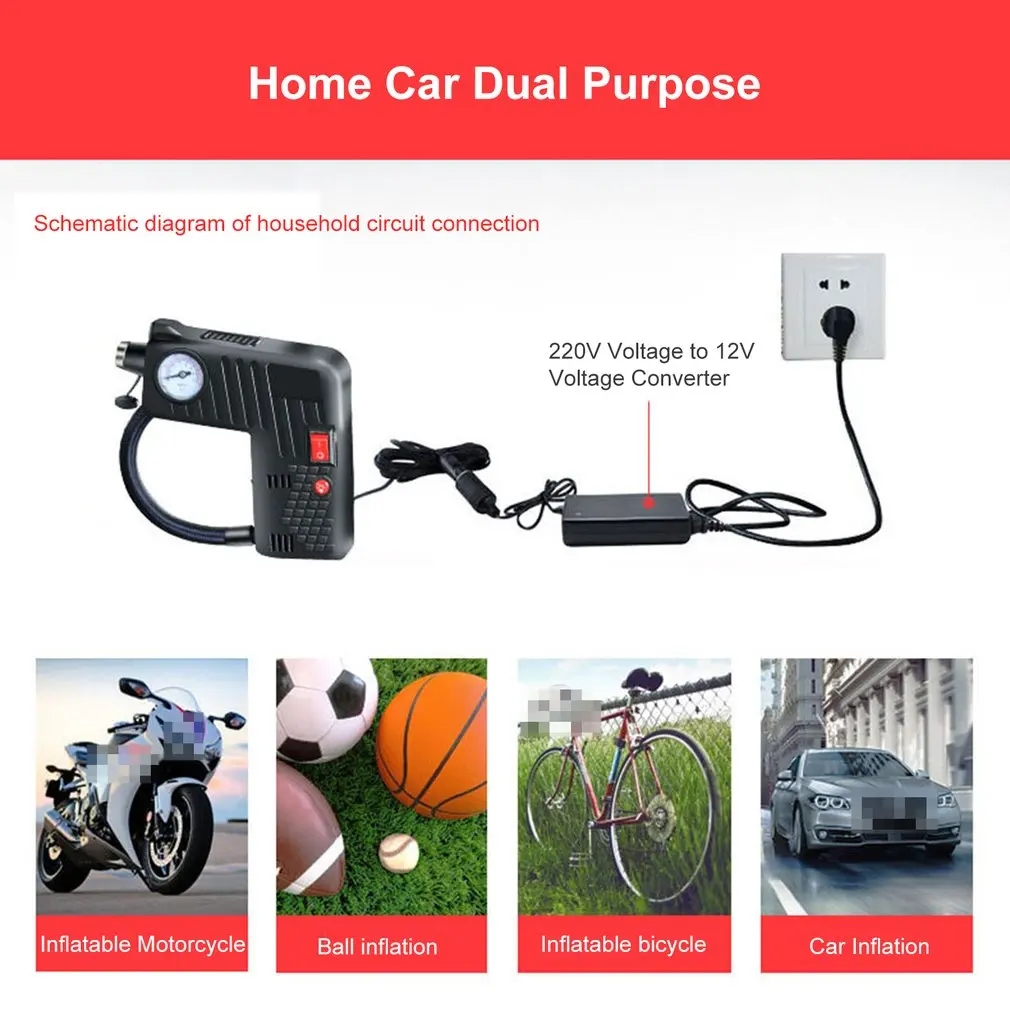 12V Digital Smart Car Air Compressor Pump Portable Handheld Car Tire Inflator Electric Air Pump Repair Tool Accessories