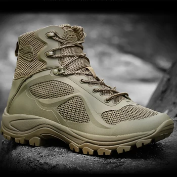 

Autumn Men Military Army Boots Mens Sneakers Tactical Boots Tactico Shoes Combat Breathable Ankle Boot High Quality Work Shoes