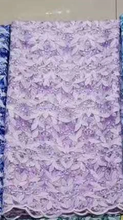 light purple Красная африканская кружевная ткань высокого качества вышитая французская нигерийская Тюль кружевная ткань с камнями для свадебного платья - Цвет: light purple