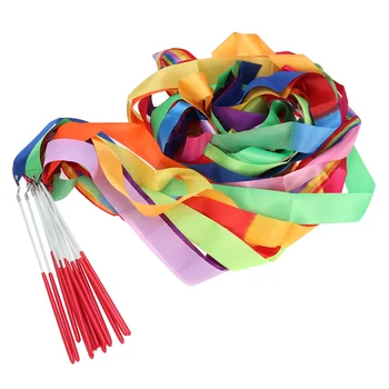 

14pcs Ribbon Colorful Rhythmic Beautiful Gymnastics Durable Protable Ribbon Coloured Ribbon for Children Adults Kids