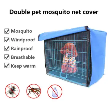 

Dog Cage Cover Pet Mosquito Cover Net Windproof Rain Dog Crate Cover