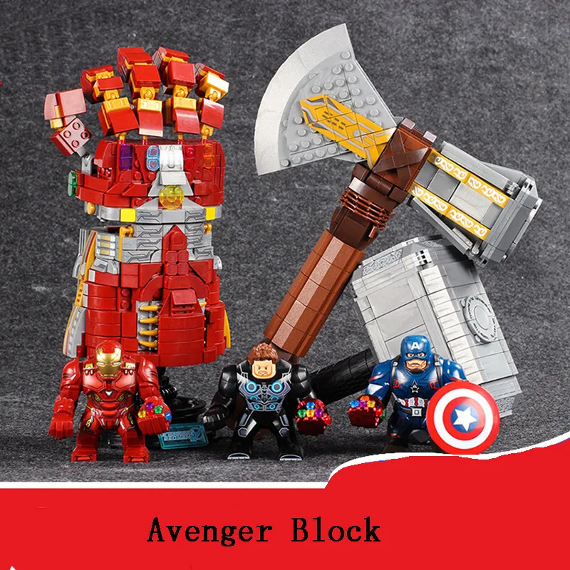 

2019 Avengers 4 The Infinite Gloves legoed Model Building Blocks Kit Toys Education Assemble Bricks With Thanos Captain Thor