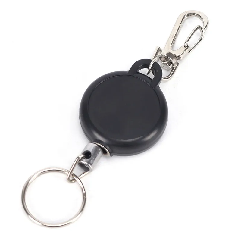 60cm Outdoor Badge Reel Retractable Keychain Recoil Yoyo Ski Pass ID Card Holder Keyring KeyChain Steel Cord Tools | Спорт и